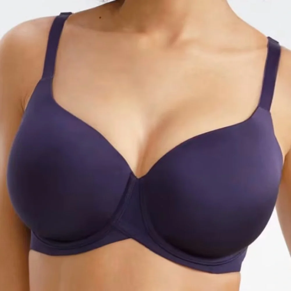 NWT Wacoal Ultimate Side Smoother T-Shirt Bra Navy Blue Size 42DDD